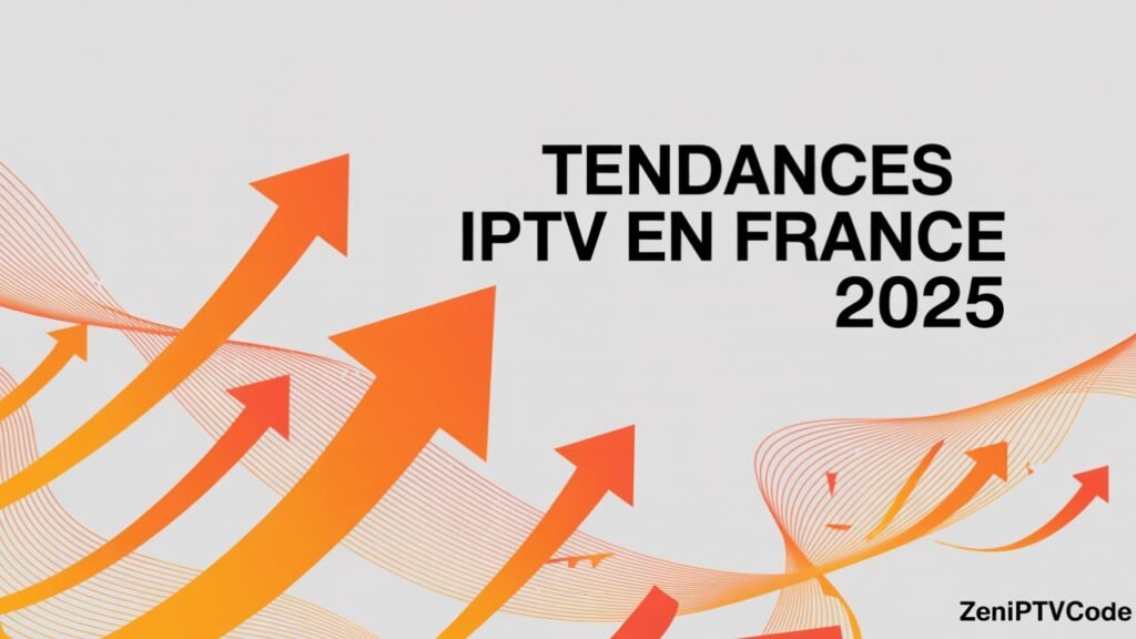 Illustration abstraite de la croissance et des tendances IPTV en France.