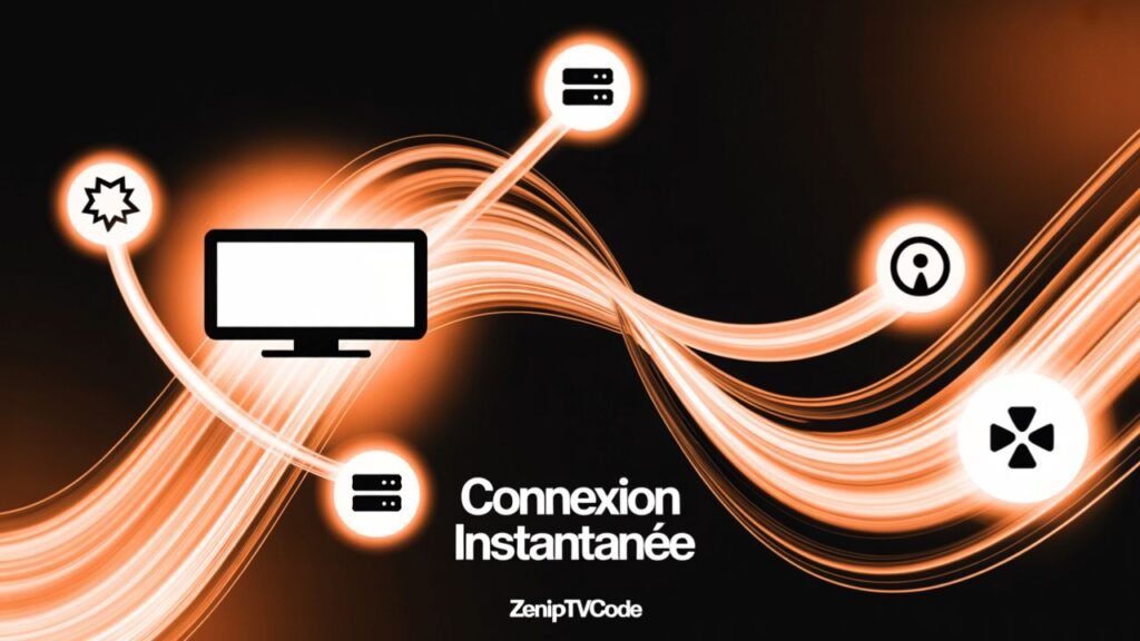 Connexion IPTV illustrée sur TV