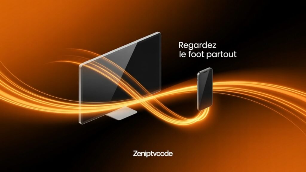 TV et smartphone connectés pour regarder le foot