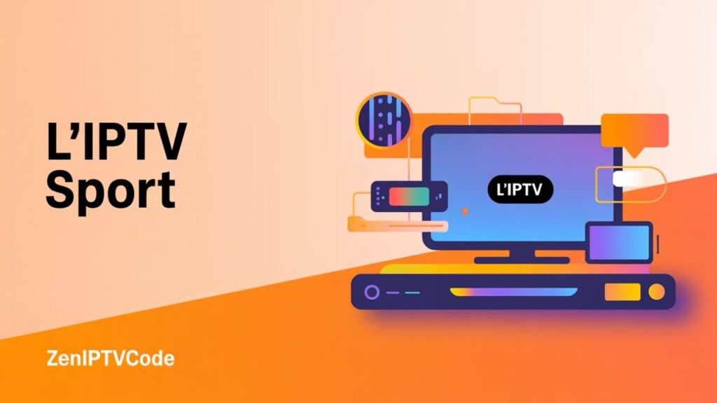 Visuel minimaliste représentant le concept IPTV Sport.