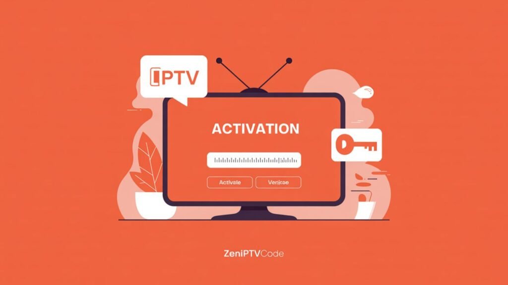 Illustration montrant le processus d’activation d’une application IPTV.