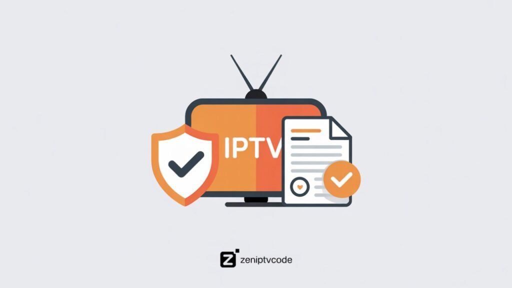 Illustration symbolisant les aspects légaux liés à l’utilisation de l’IPTV.