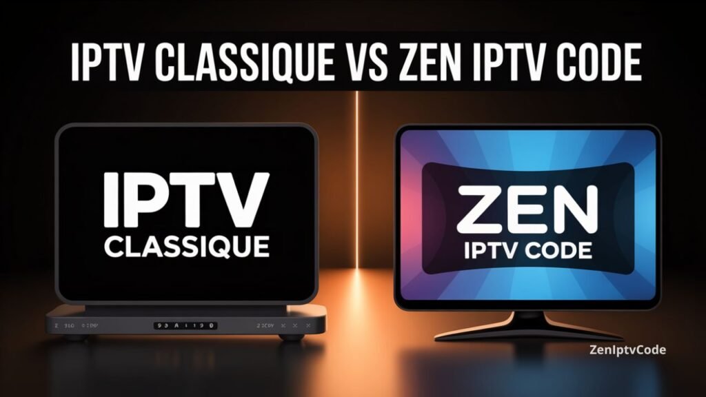 Comparaison IPTV classique et Zen IPTV Code