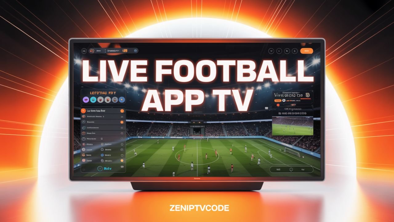 Interface de match en direct sur TV – live football app TV