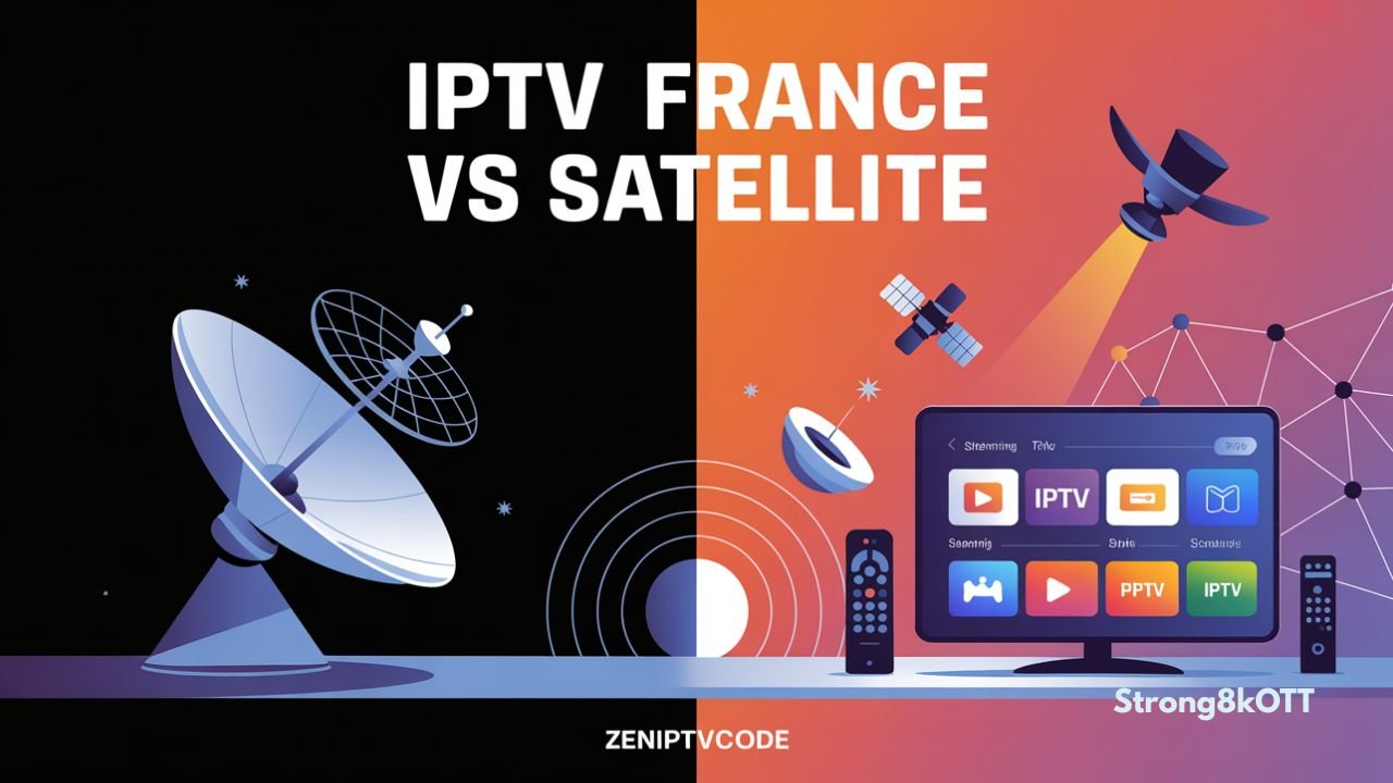 IPTV France vs satellite comparaison visuelle moderne